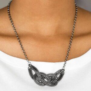 Paparazzi Nautically Naples Black Necklace and Earrings Set
